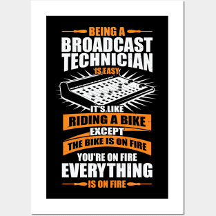 Funny Broadcast Technician Job Engineer Tech Gift Posters and Art